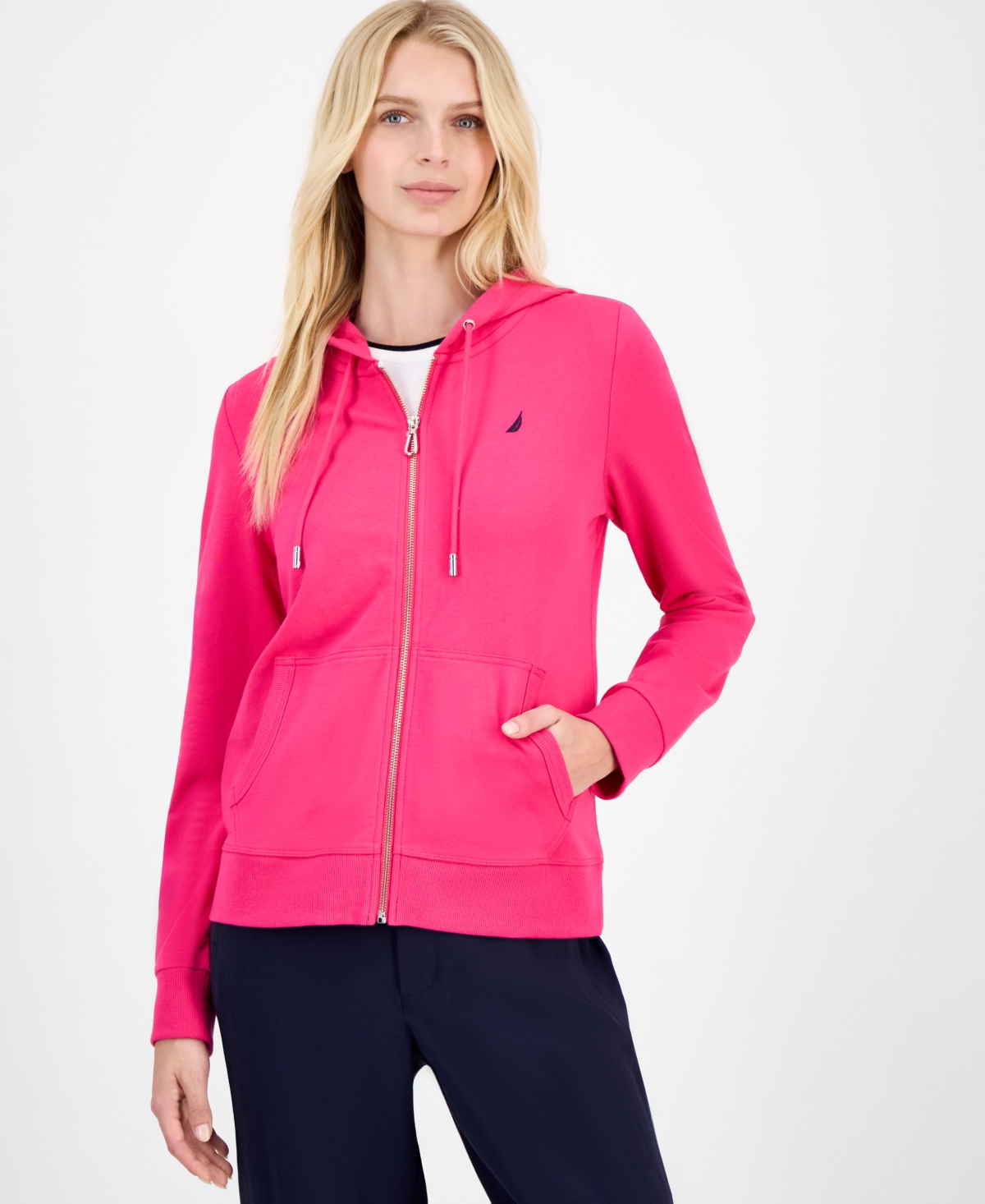 Nautica Jeans Women's Solid Zip-Front Hoodie, Online Only