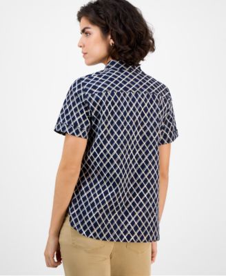 Women's Argyle Dot Camp Shirt