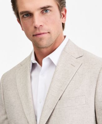 Men's Regular-Fit Tan Texture Suit Separate Jacket