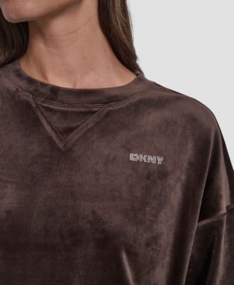 Women's Platinum Velour Crewneck Sweatshirt