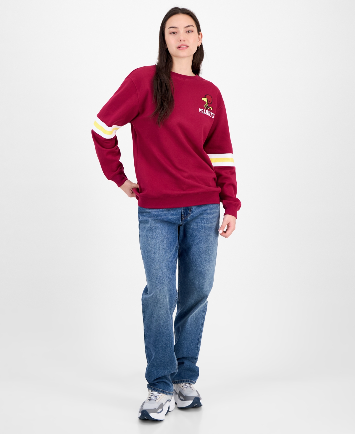 Snoopy Juniors' Peanuts Game Day Sweatshirt In Multi