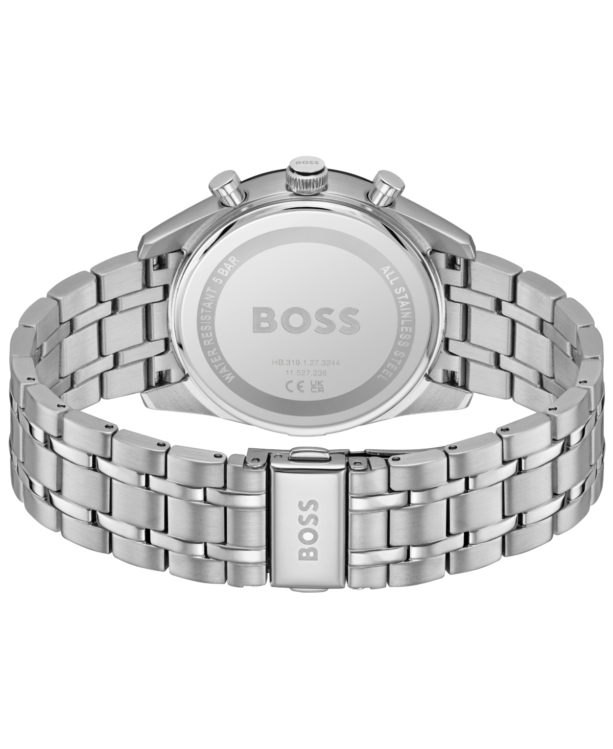 Hugo Boss Men's Tourmaster Quartz Multifunction Stainless Steel Watch, 41mm In White