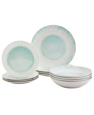 Laguna Aqua 12 Pc. Dinnerware Set, Service for 4