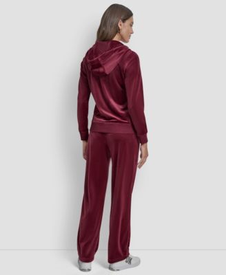 Petite Drawstring-Waist Velour Pants