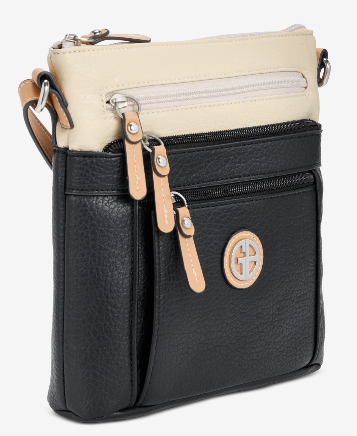 Giani Bernini Colorblock Pebble Crossbody, Exclusively At Macy's In Black