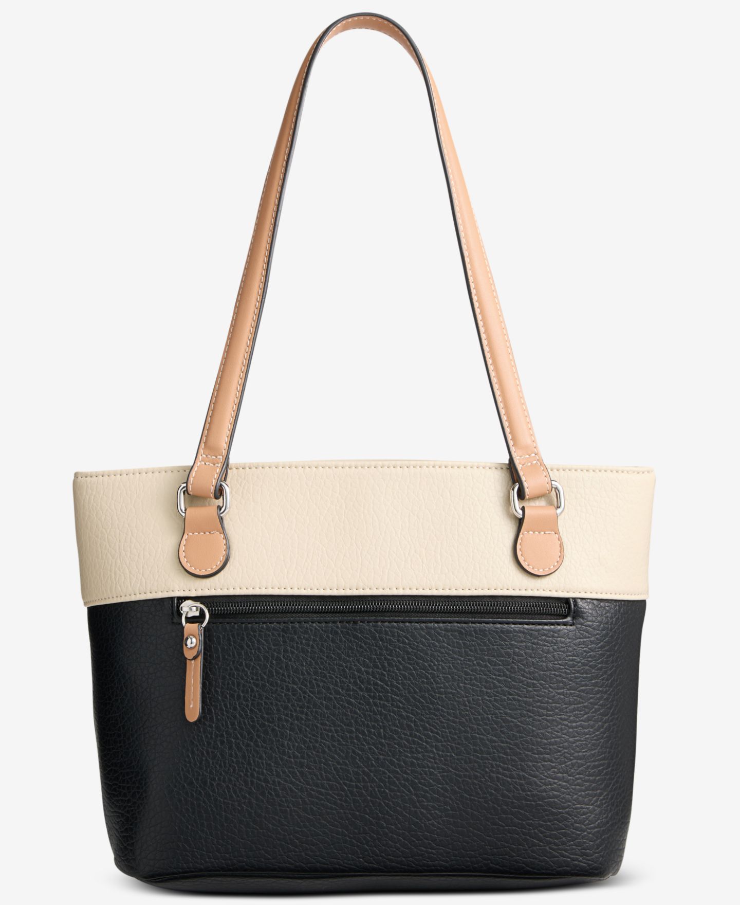 Женская сумка Giani Bernini Colorblock Pebble Tote, цвет: Чёрный — фото 5