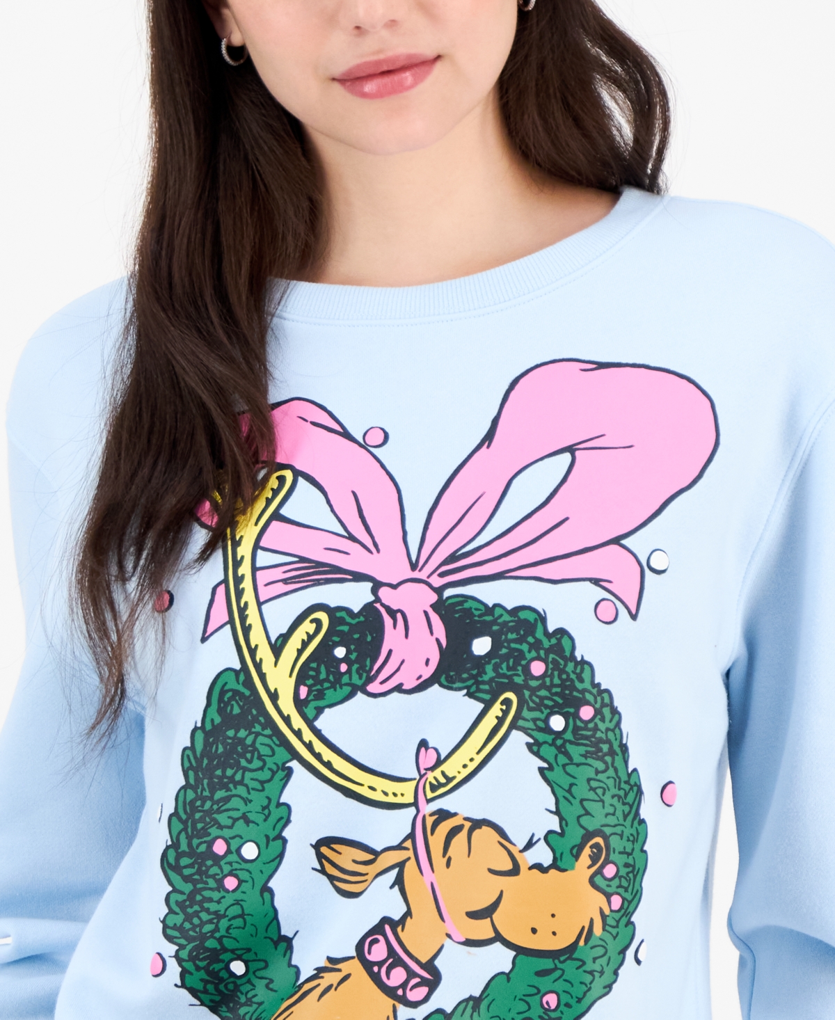 Love Tribe Juniors' Max The Grinch Holiday Graphic Sweatshirt