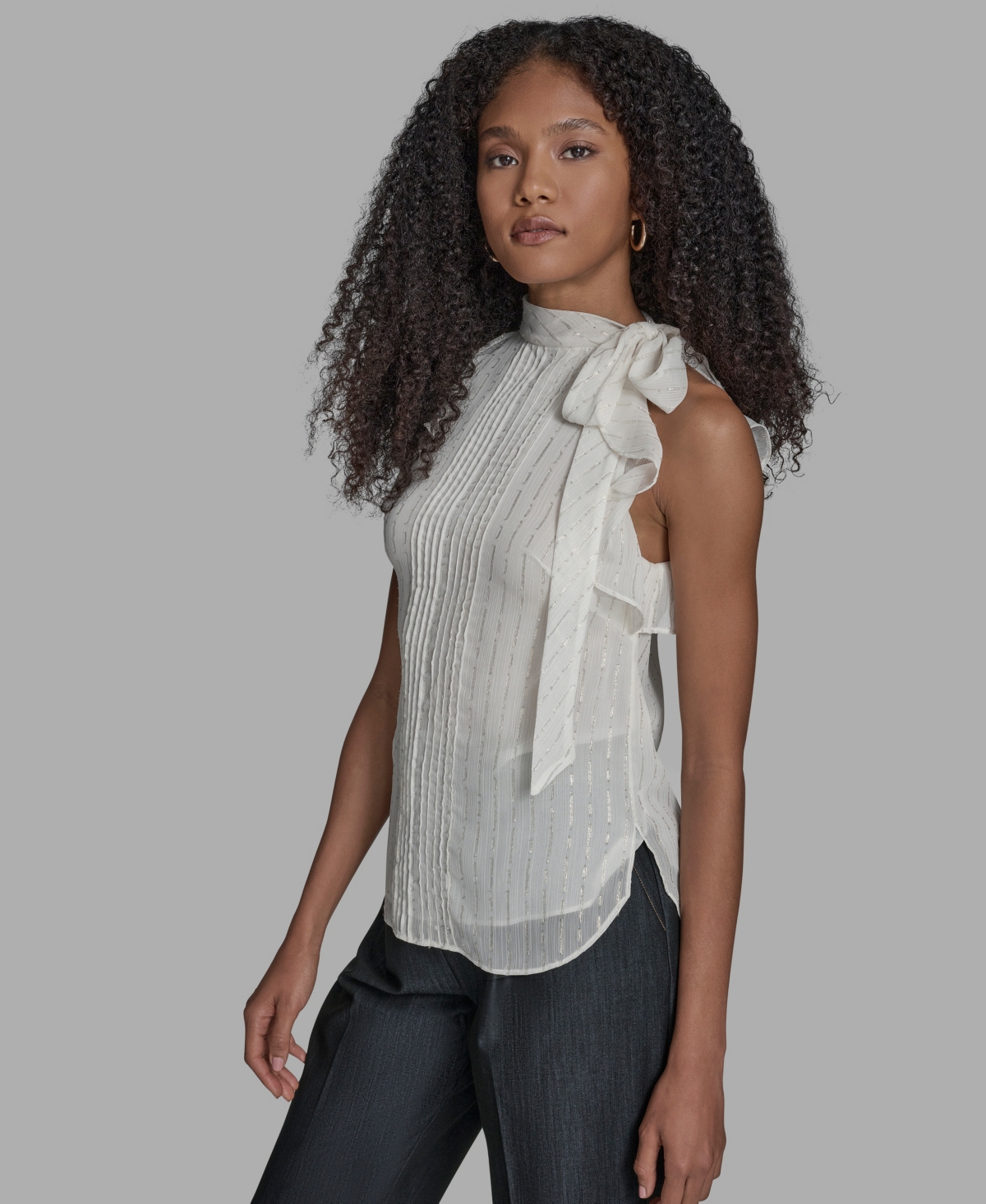 Bcbg Women's Solid Halter Neck Blouse In Neutral
