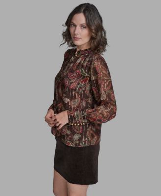 Women's Long Sleeve Keyhole Detail Top