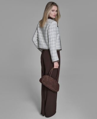 Women's Tweed Open-Front Jacket