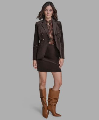 BCBG - Women's Corduroy Double Breasted Jacket
