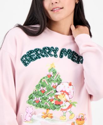 Juniors' Berry Merry Fleece Sweatshirt