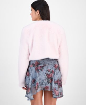 Juniors' Faux-Fur Bolero Jacket