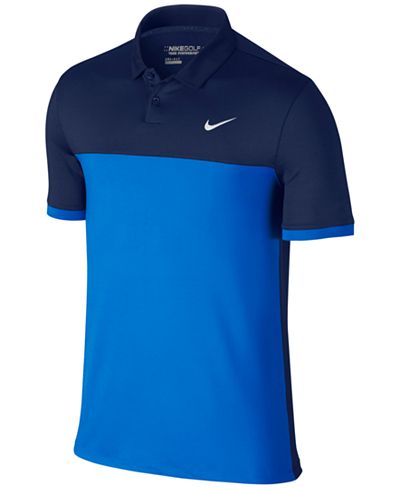 Nike Men's Icon Dri-FIT Color-Blocked Golf Polo - Casual Button-Down ...