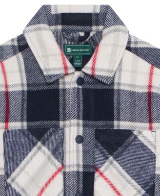 Big Boys' Plaid Long Sleeve Shacket