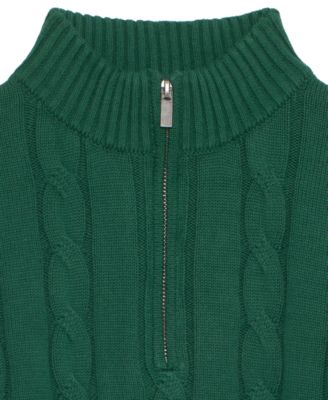 Big Boys' Quarter Zip Mock Neck Sweater