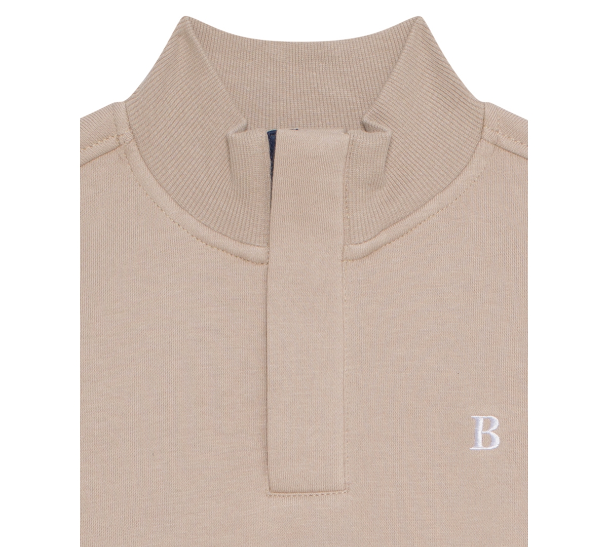 B By Brooks Brothers Boys 8-20 Quarter Zip Ribbed Collar Sweatshirt