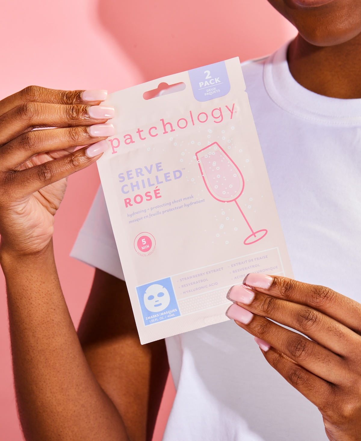 Patchology 2-pc. Serve Chilled Rose Hydrating And Protecting Sheet Mask In Transparent