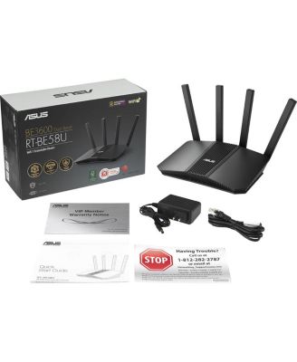 RT-BE58U BE3600 Dual-Band Wi-Fi 7 Smart AiMesh Router, Black