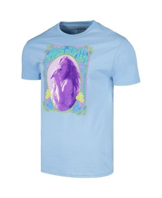 Men's and Women's Blue Janis Joplin Blue Flowers T-Shirt
