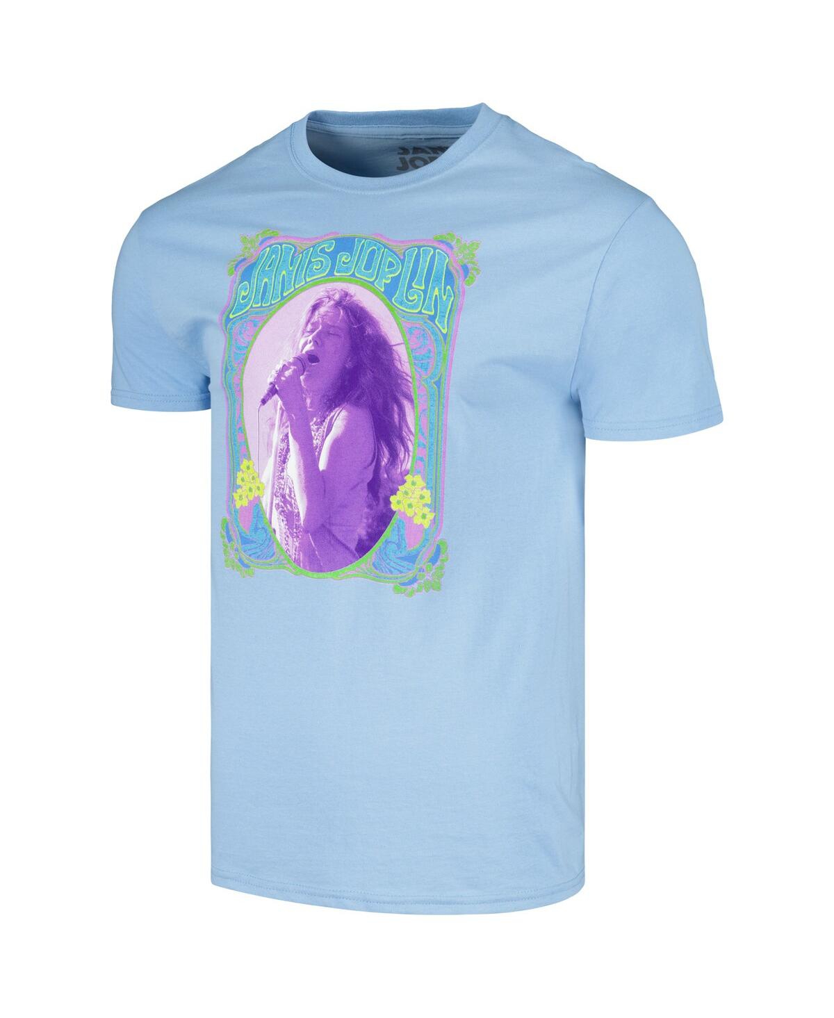 HiFi Entertainment Men's and Women's Blue Janis Joplin Flowers T-Shirt