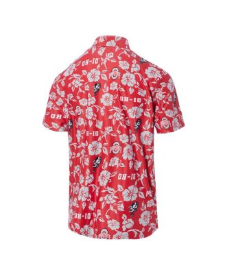 Men's Scarlet Ohio State Buckeyes Pua Performance Polo Shirt