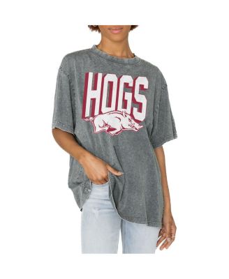 Gameday Couture - Women's Gray Arkansas Razorbacks Solid Defense Oversized T-Shirt