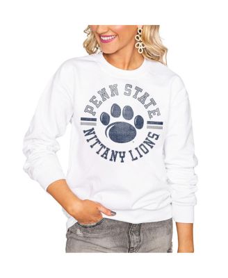 Women's White Penn State Nittany Lions Oversized Vintage Days Perfect Crew Sweatshirt