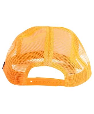 Men's and Women's White/Orange Halloween Myers Face Trucker Hat