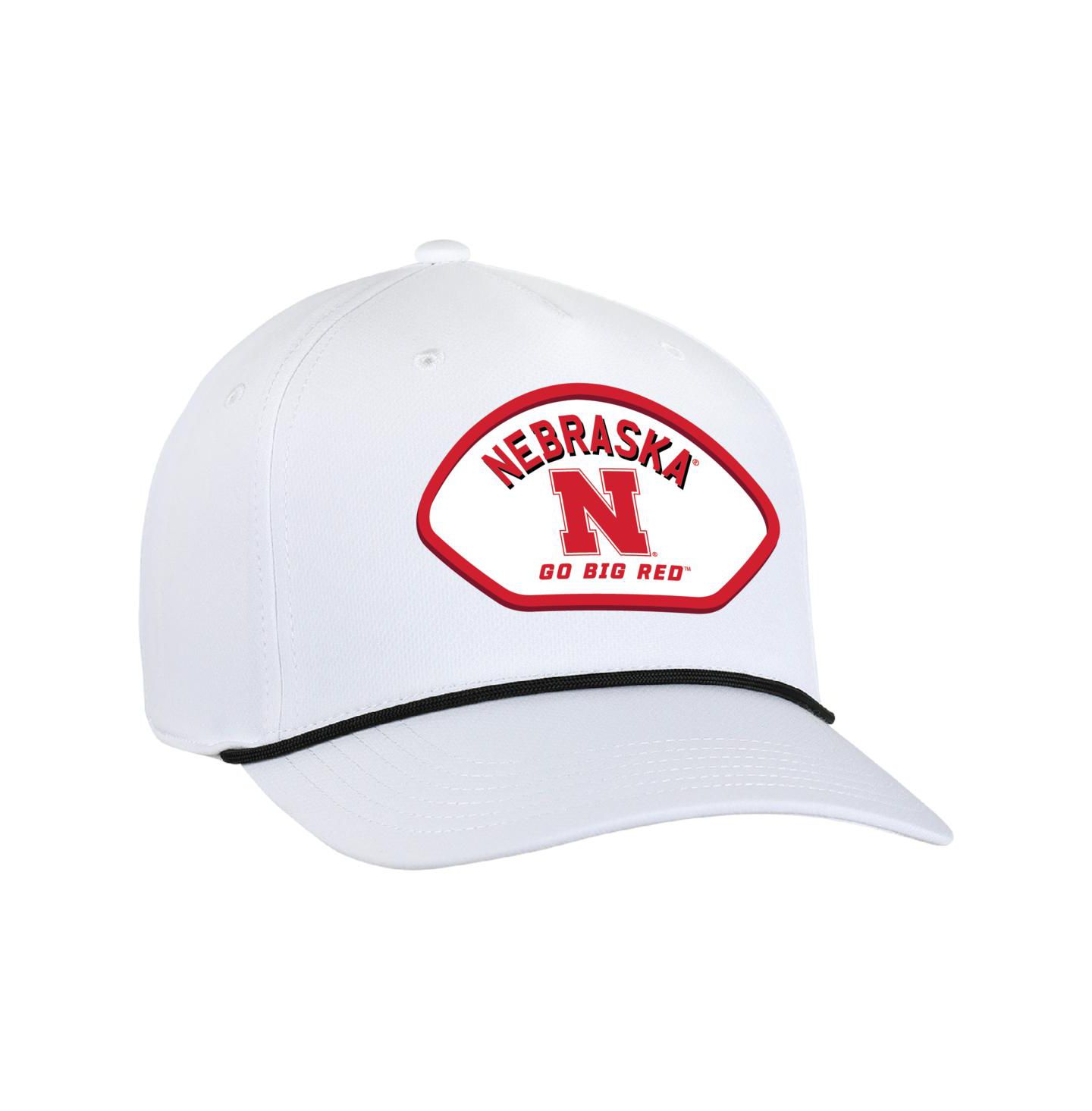 Мужская кепка Ahead White Nebraska Huskers Alto Rope Adjustable Hat — фото 1
