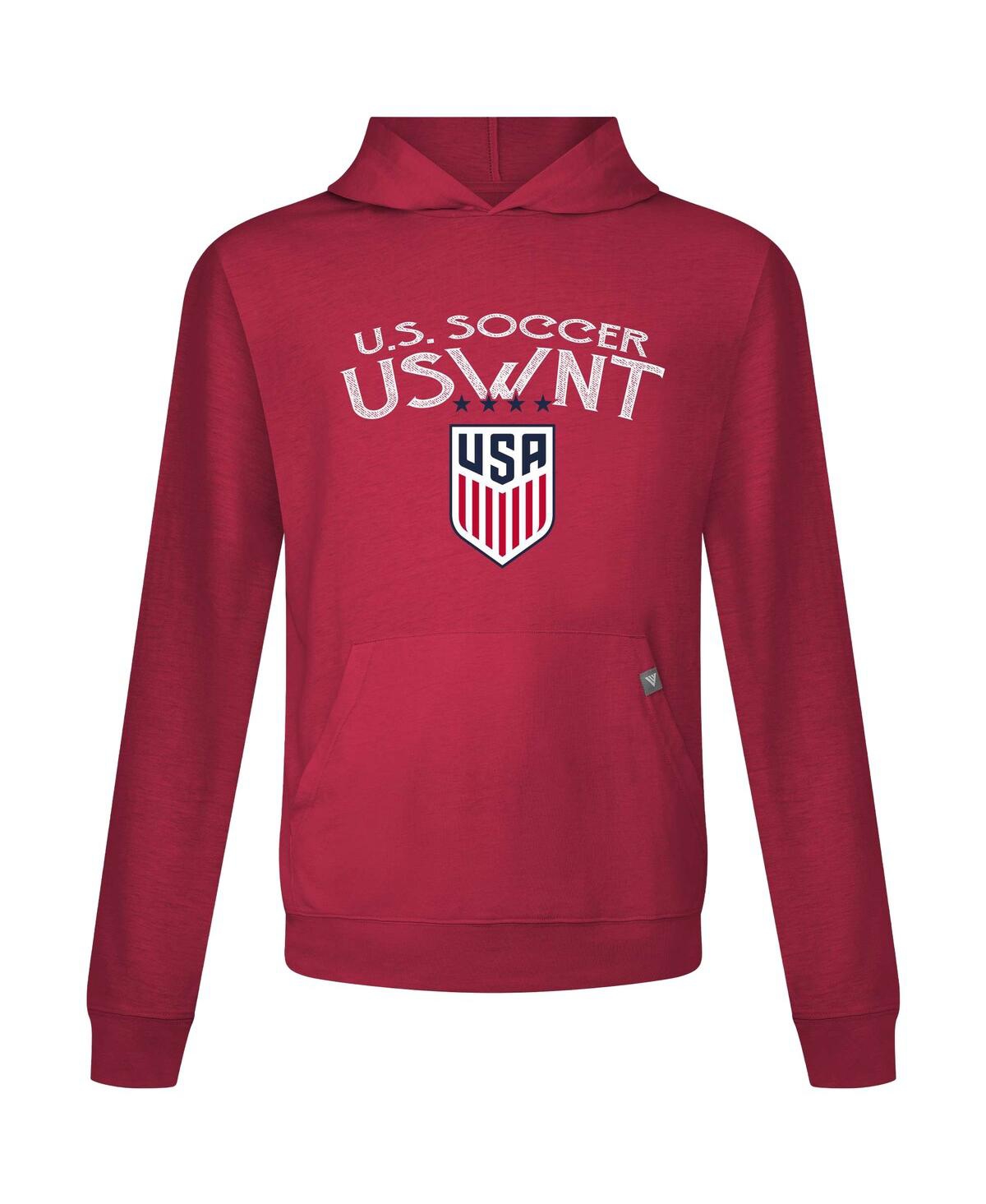 LevelWear Men's Red Uswnt Relay Mission Pullover Hoodie