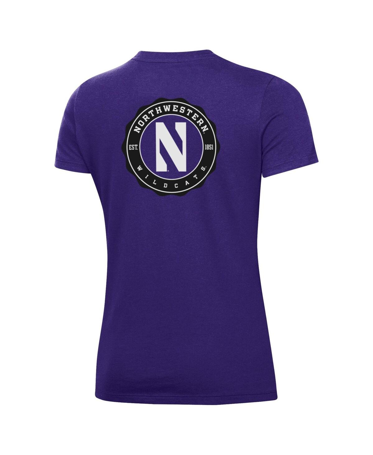 Under Armour Women's Purple Northwestern Wildcats Essentials 2-hit Performance T-shirt In Purple