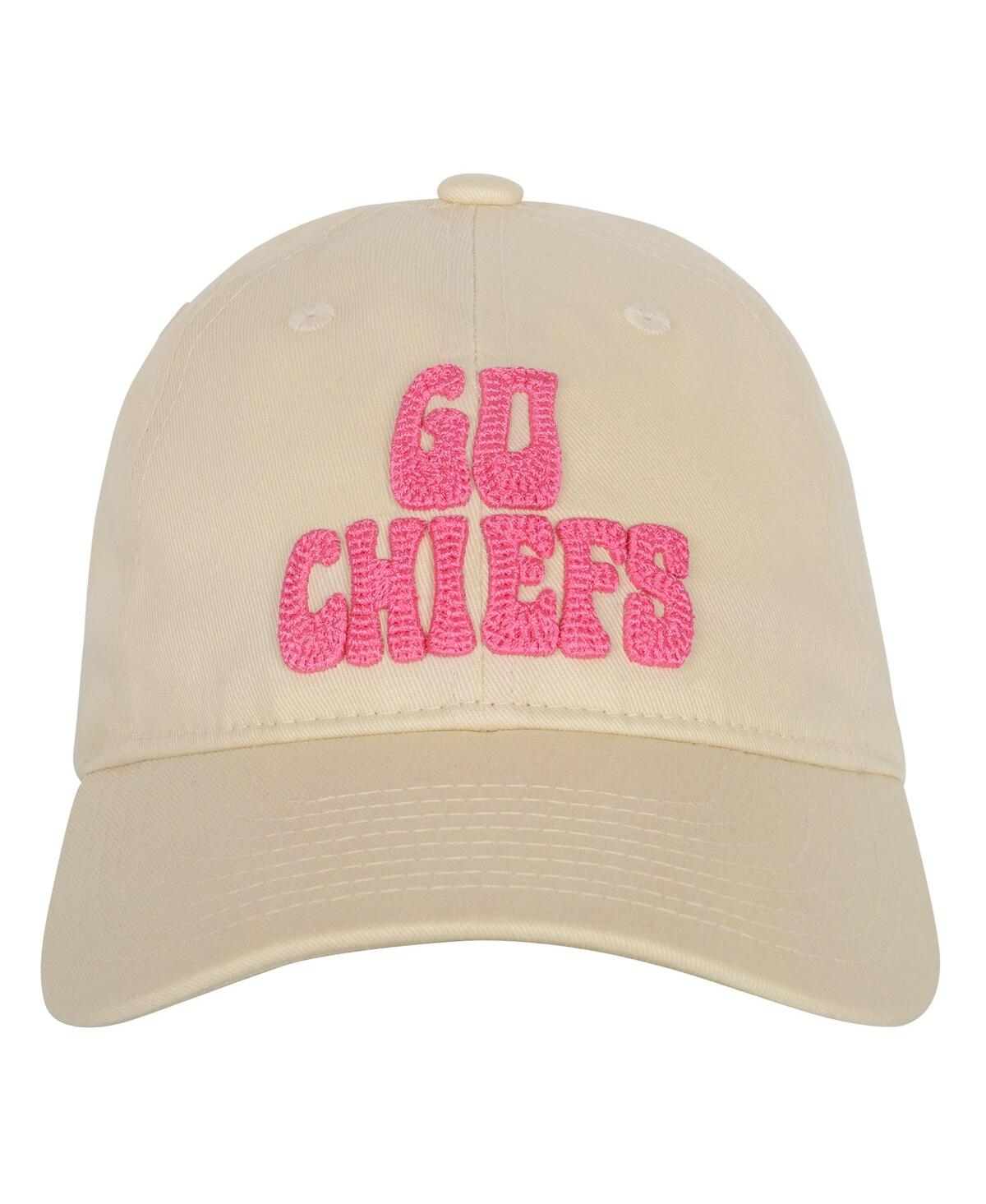 Outerstuff Big Girls Cream Kansas City Chiefs Blitz Adjustable Hat In Brown