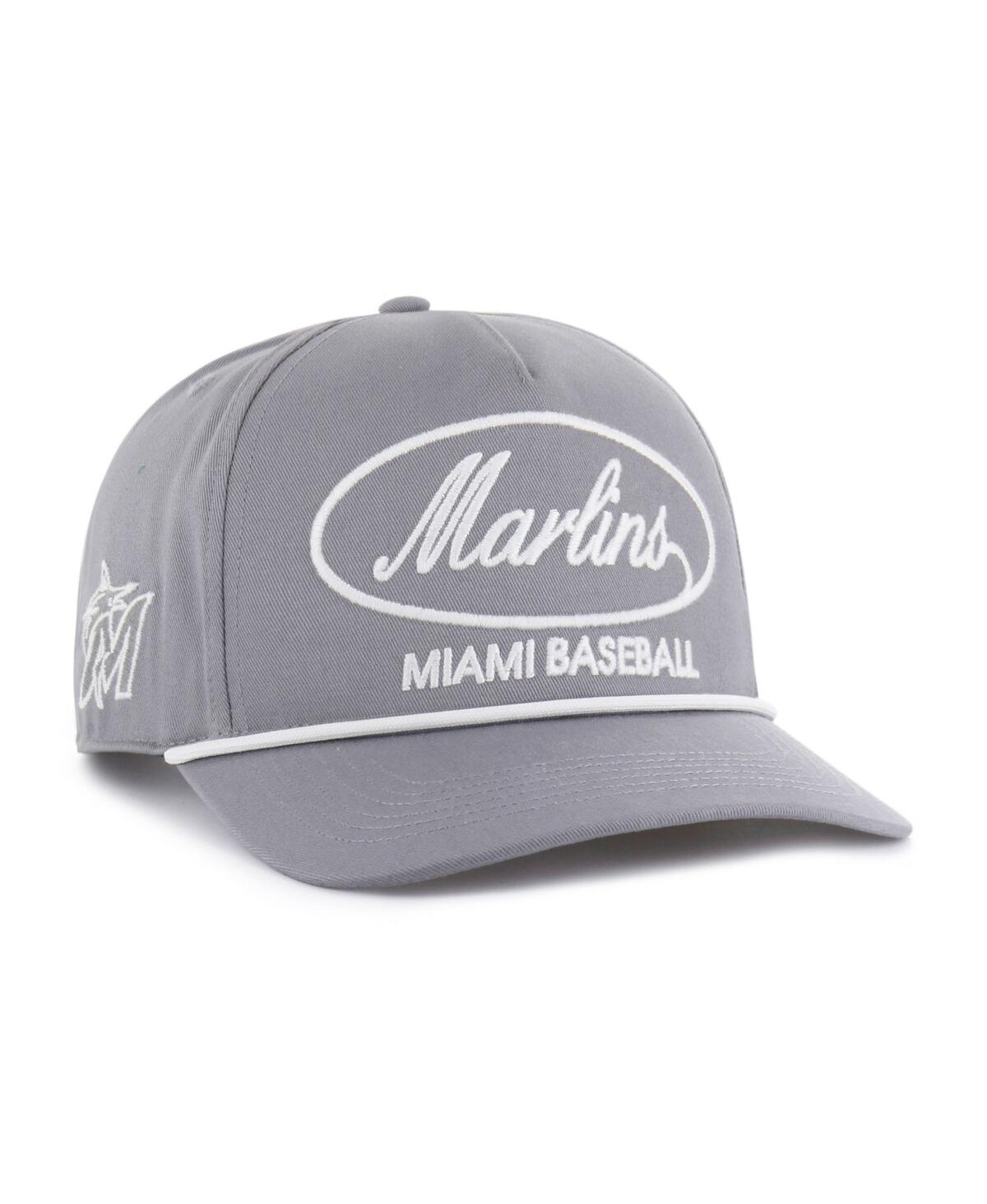 '47 Brand Men's Gray Miami Marlins Foundational Hitch Adjustable Hat