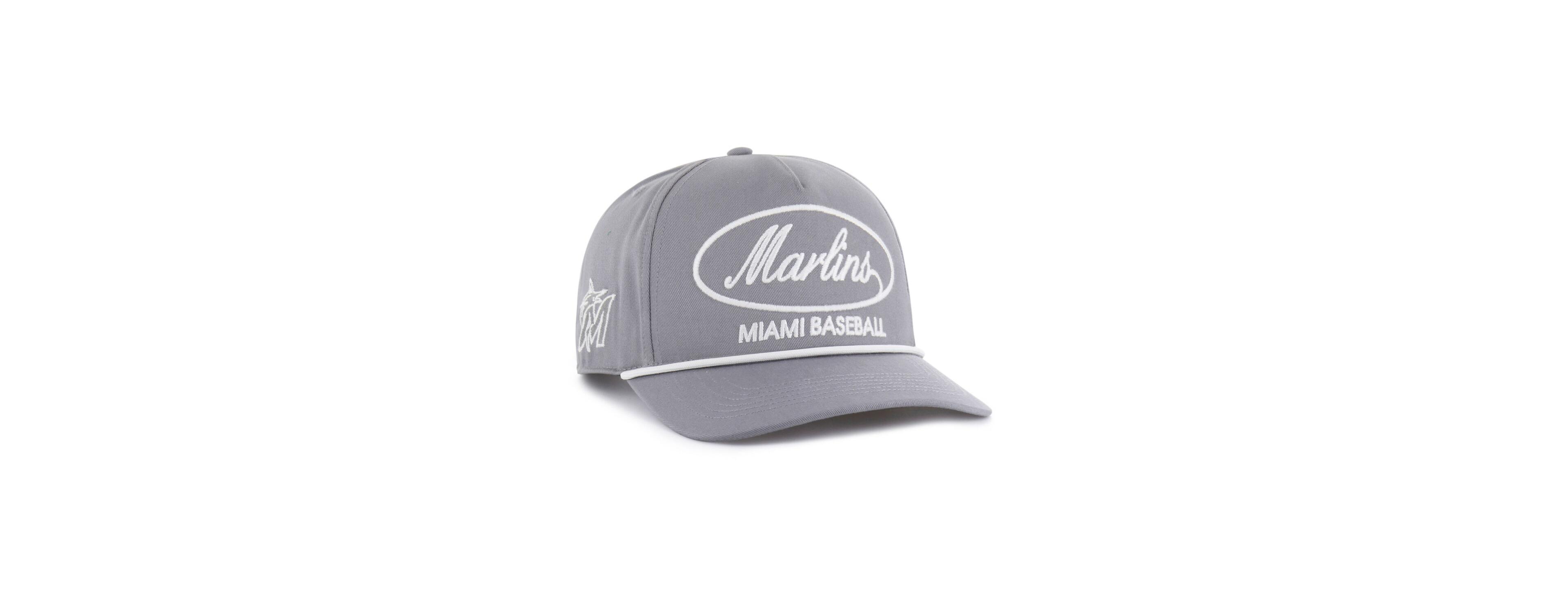 '47 Brand Men's Gray Miami Marlins Foundational Hitch Adjustable Hat