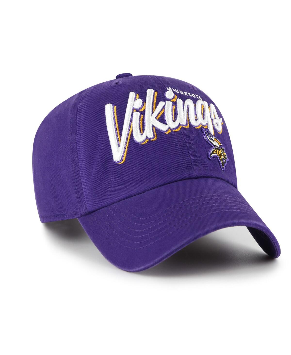 47 Brand Women's Purple Minnesota Vikings Ariana Clean Up Adjustable Hat In Purple