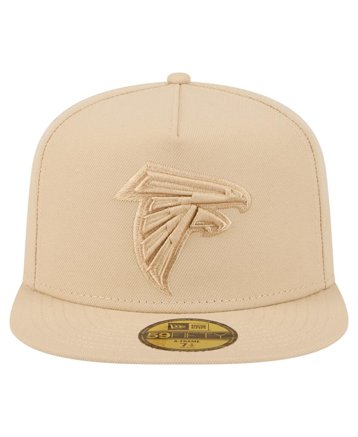 New Era Men'sâ Light Beige Atlanta Falcons Color Pack A-frame 59fifty Fitted Hat In Sand