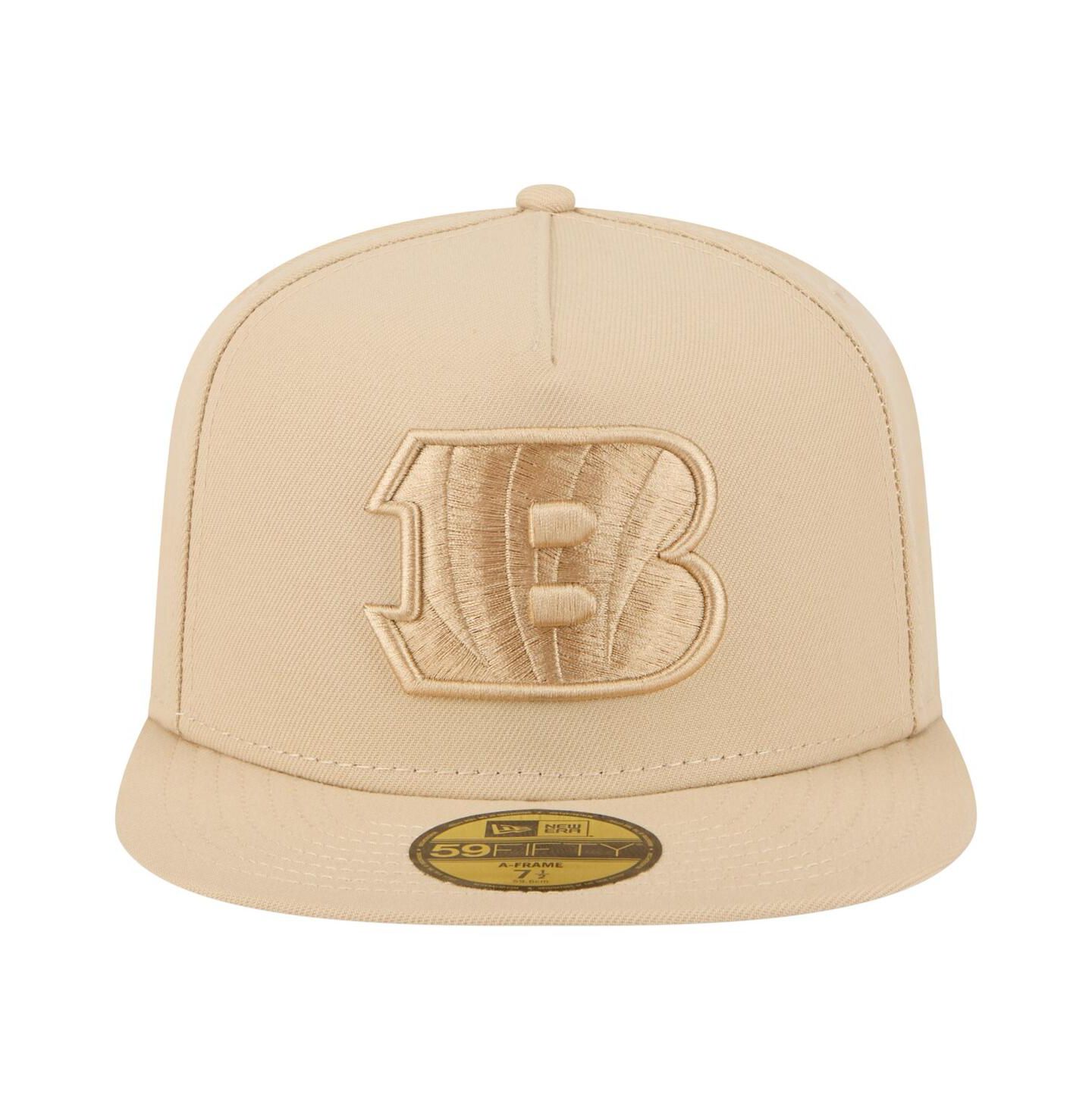 Мужские головные уборы New Era Light Beige Cincinnati Bengals Color Pack A-Frame 59FIFTY Fitted Hat — фото 5