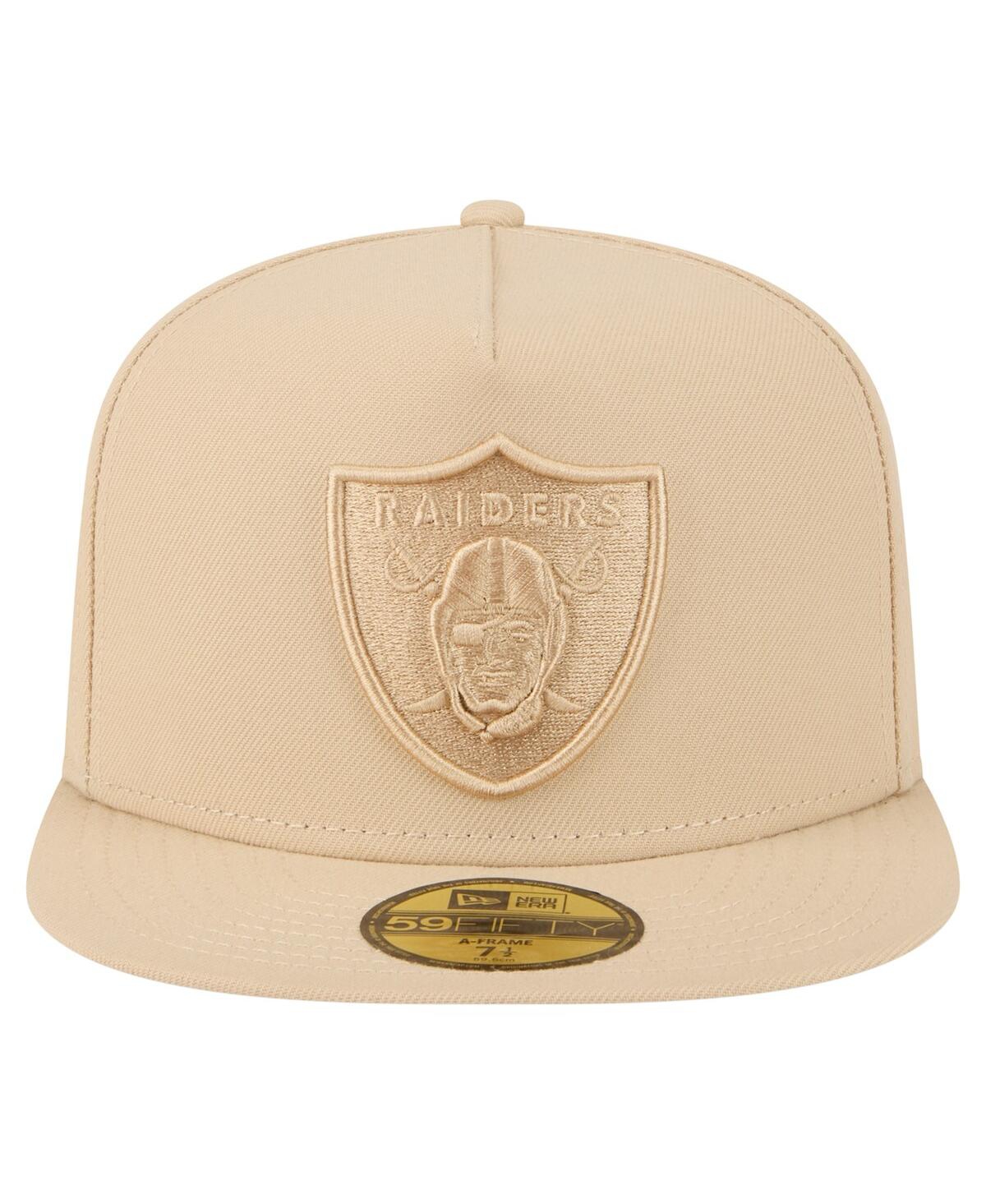 New Era Men'sâ Light Beige Las Vegas Raiders Color Pack A-frame 59fifty Fitted Hat In Neutral