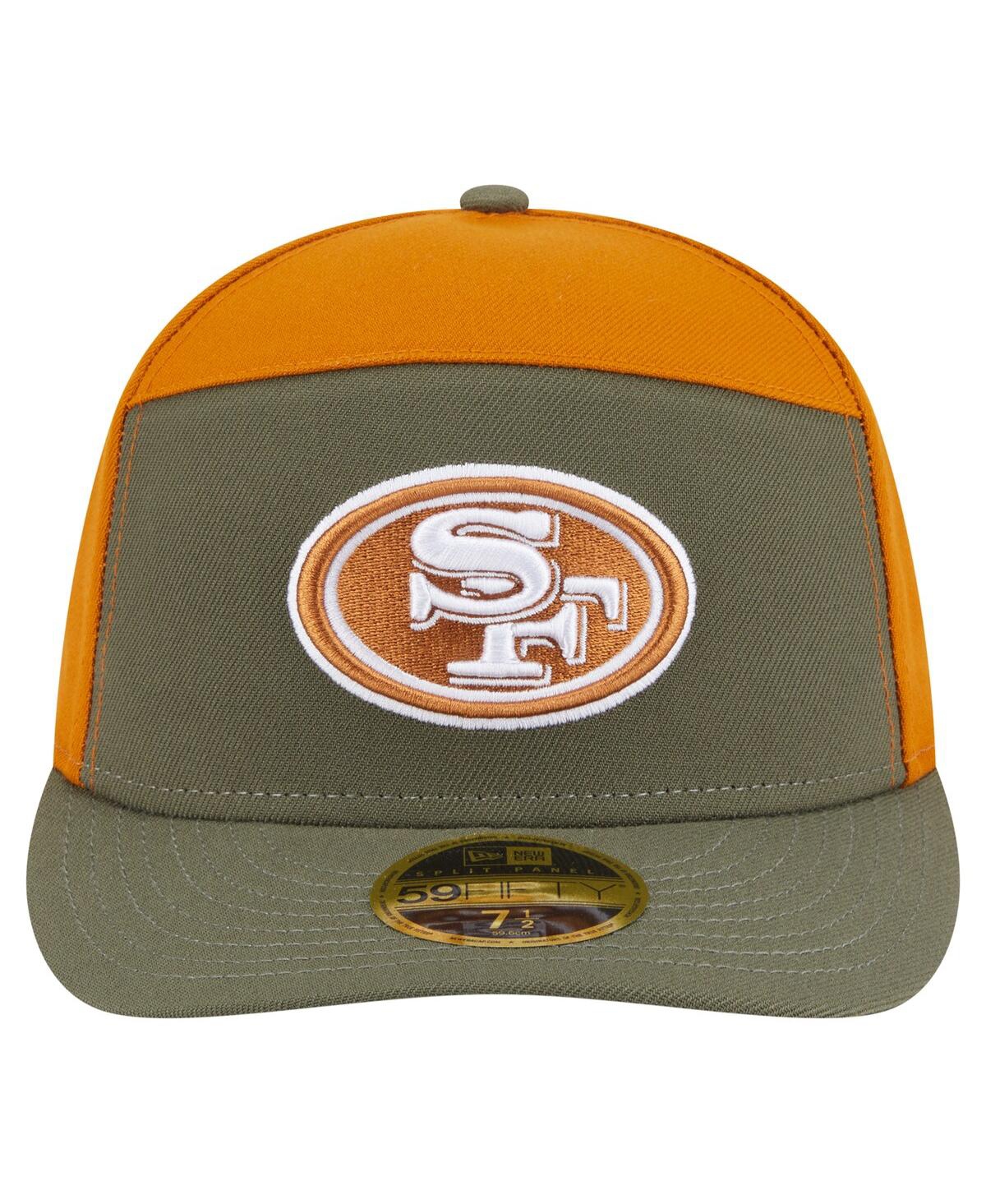 New Era Men'sâ Olive/brown San Francisco 49ers Two-tone Color Pack Split Panel 59fifty Fitted Hat In Green