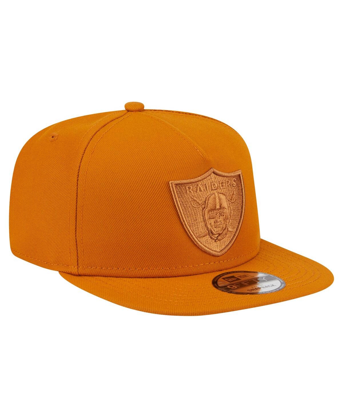New Era Men'sâ Brown Las Vegas Raiders Color Pack A-frame 9fifty Snapback Hat In Orange