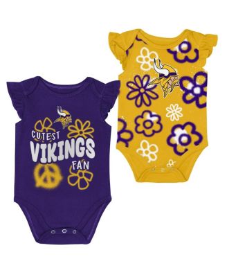 Outerstuff - Baby Boys and Girls Minnesota Vikings The Sunshine 2-Piece Bodysuit Set