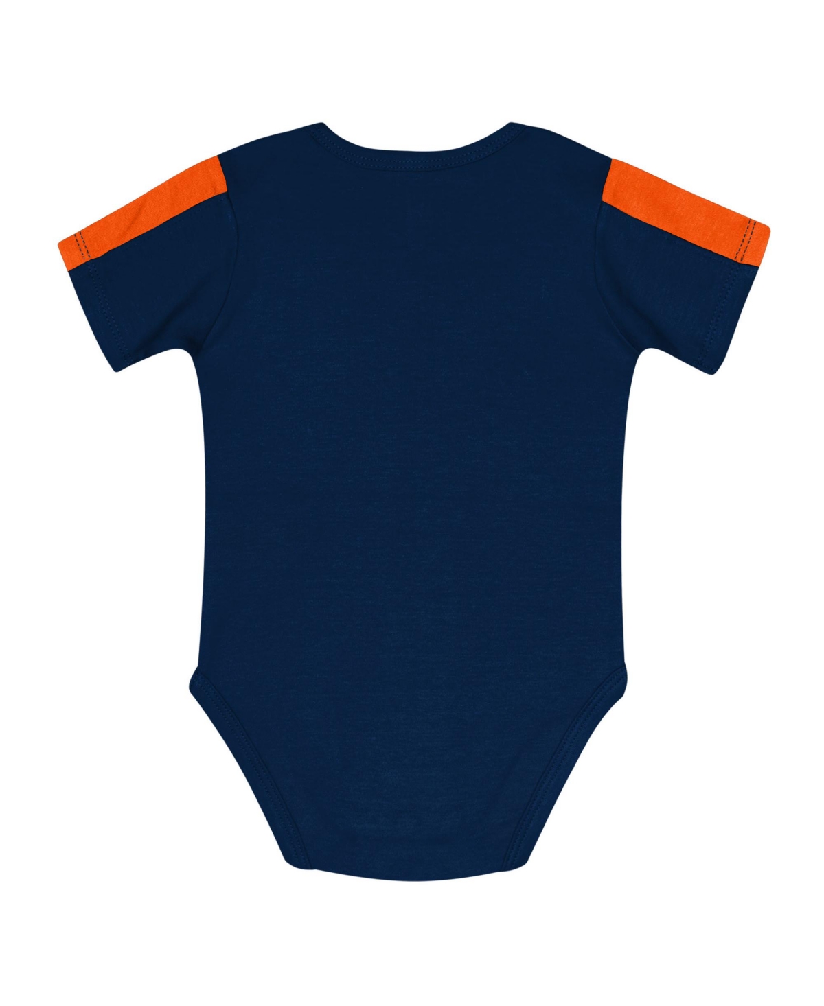 Outerstuff Baby Boys And Girls 3-piece Orange/navy Denver Broncos Double Down Creeper And Pants Set In Multi