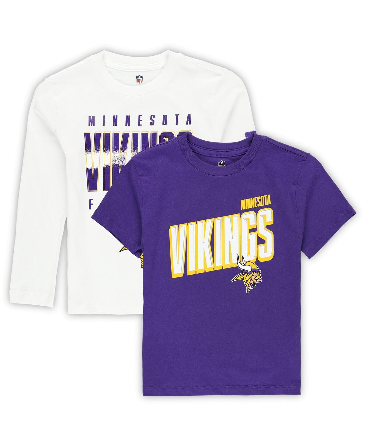 Outerstuff Preschool Minnesota Vikings The Mix Combo T-shirt Set In Multi