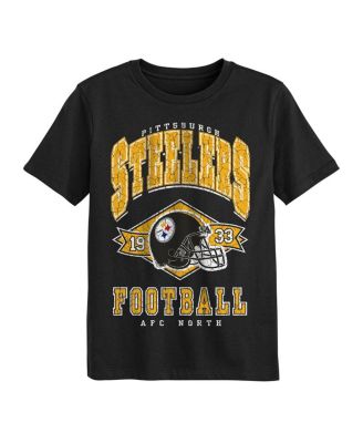 Outerstuff - Preschool Black Pittsburgh Steelers Kick Off T-Shirt