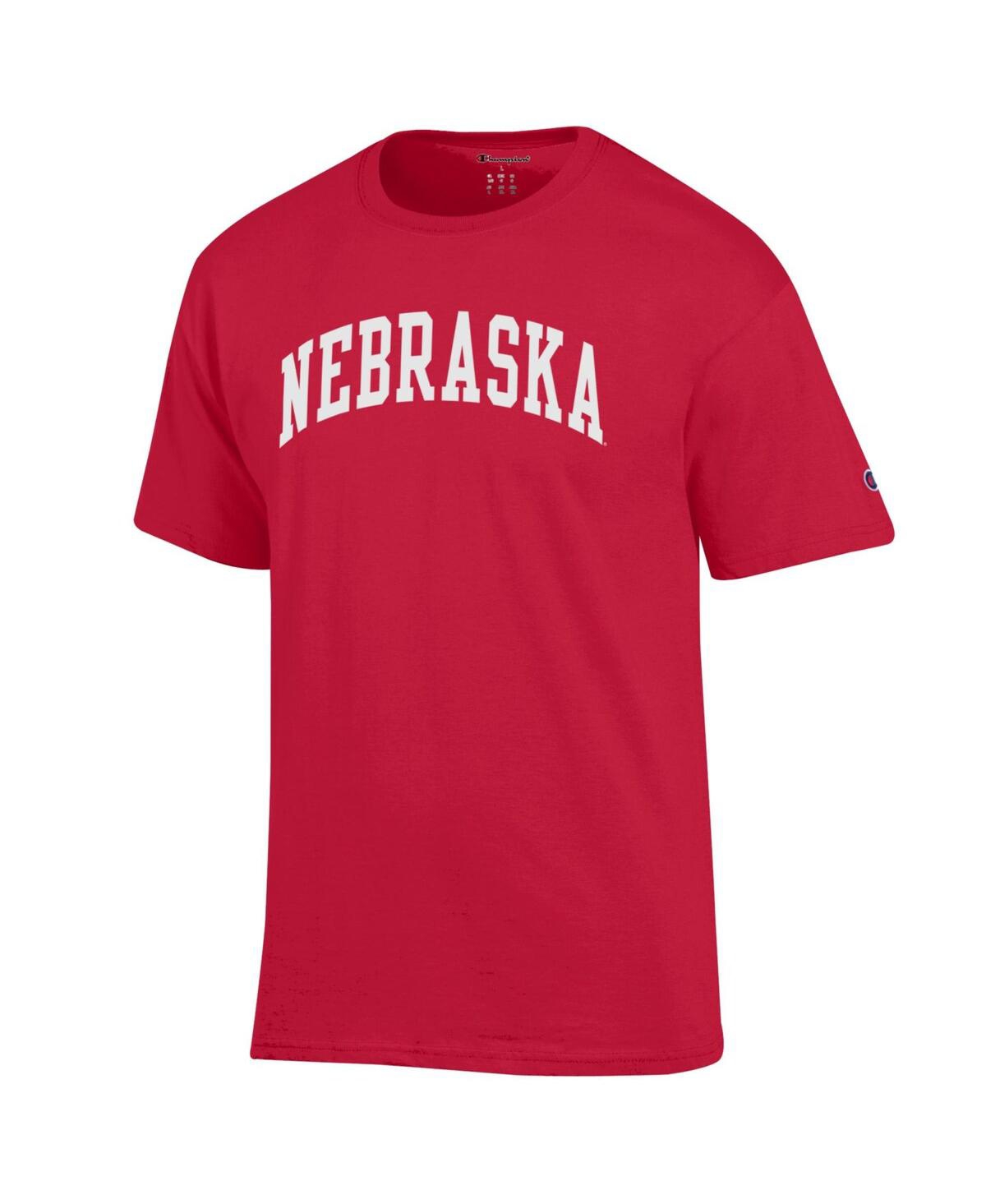 Champion Men's Scarlet Nebraska Huskers Basic Arch T-shirt In Red