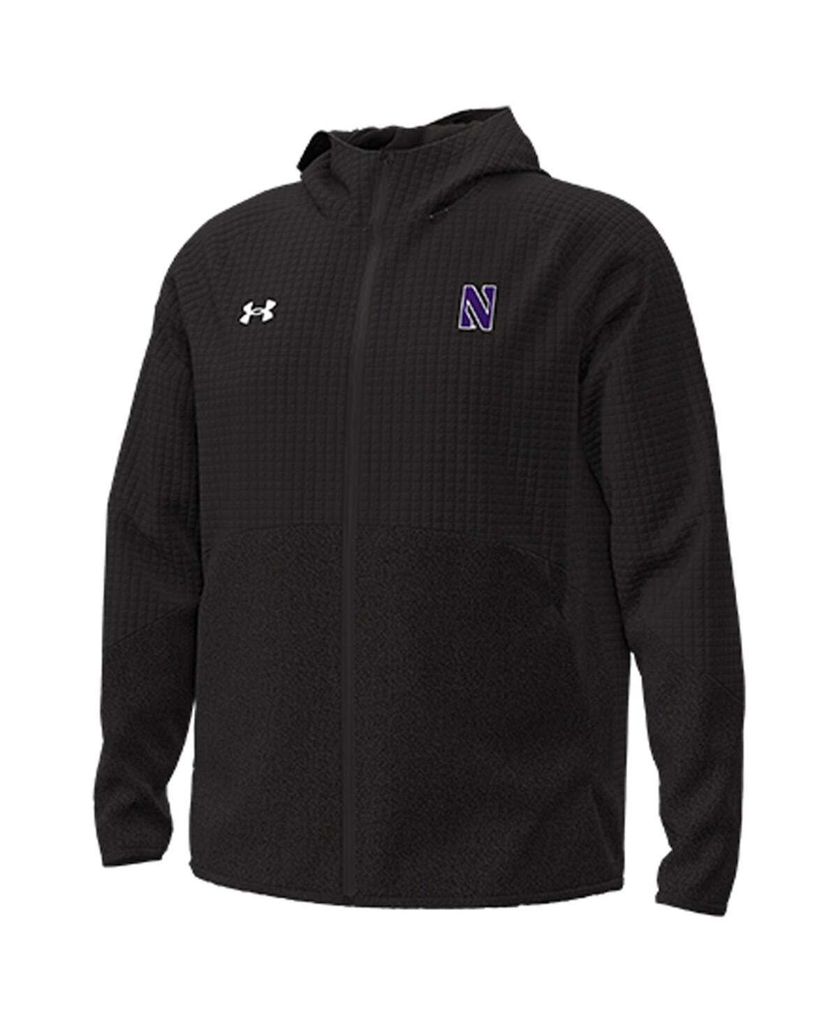 Under Armour Men's Black Northwestern Wildcats Unstoppable Raglan Full-zip Jacket In Black