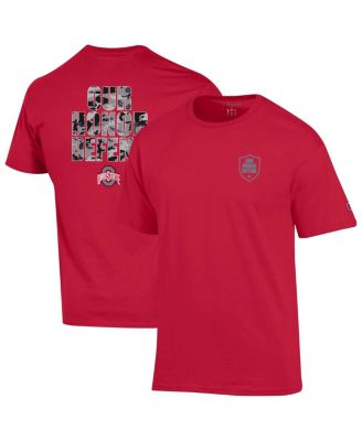 Champion - Men's Scarlet Ohio State Buckeyes Our Honor Defend Shield T-Shirt