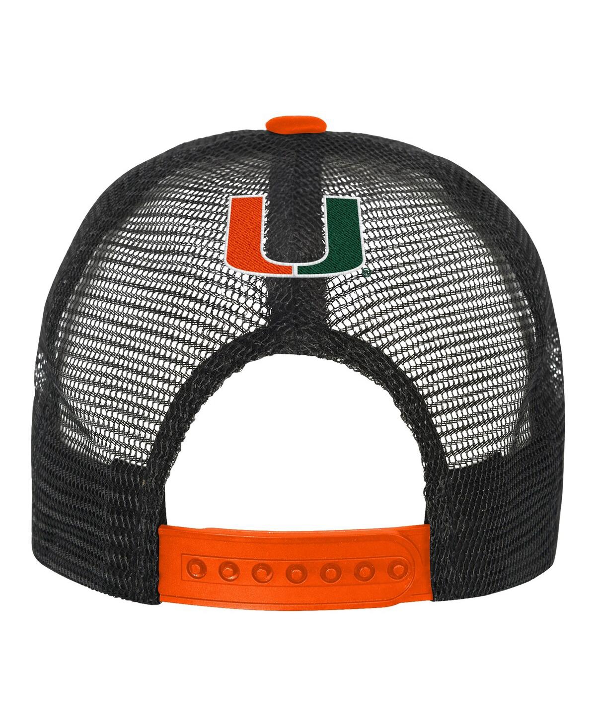 Outerstuff Big Boys and Girls Green/Cream Miami Hurricanes Modern Fan Trucker Adjustable Hat