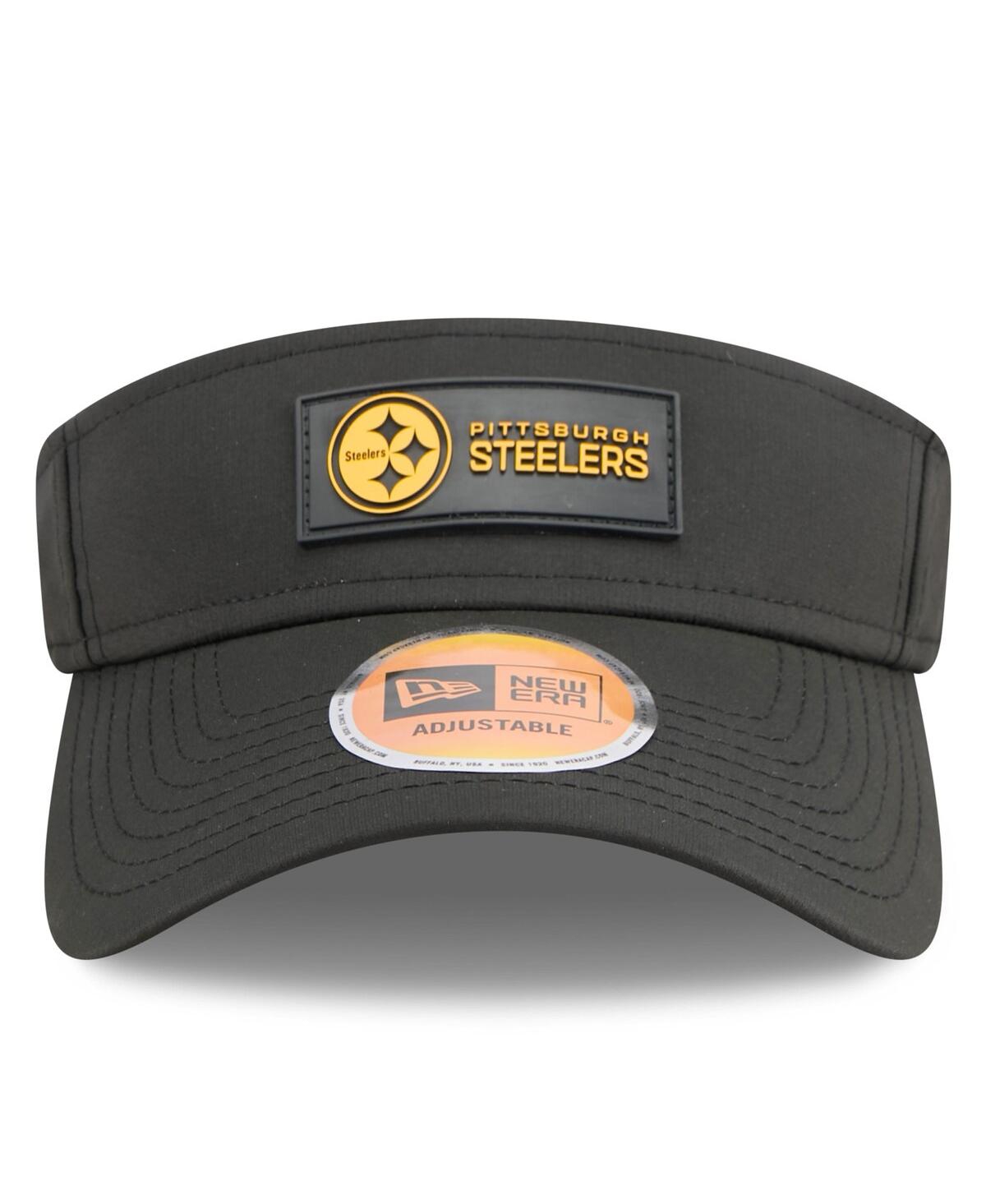 New Era Men's Black Pittsburgh Steelers 2025 Sideline Visor Hat In Black
